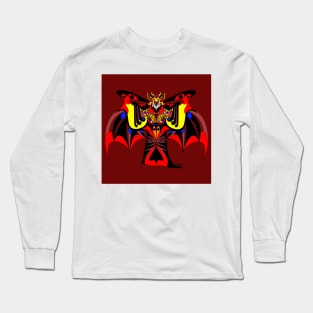 uukum soots demon lord of mayan ecopop pattern art kaiju Long Sleeve T-Shirt